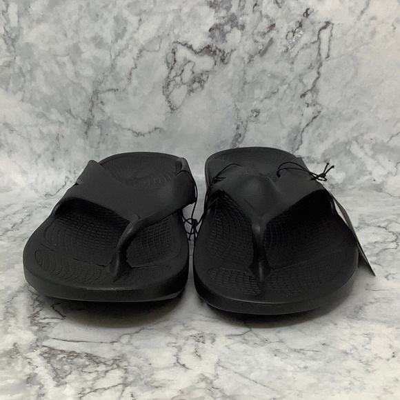 Oofos OOriginal Black Sandals W12 M10 Recovery Footwear Flip Flop P2-57 - Picture 2 of 10